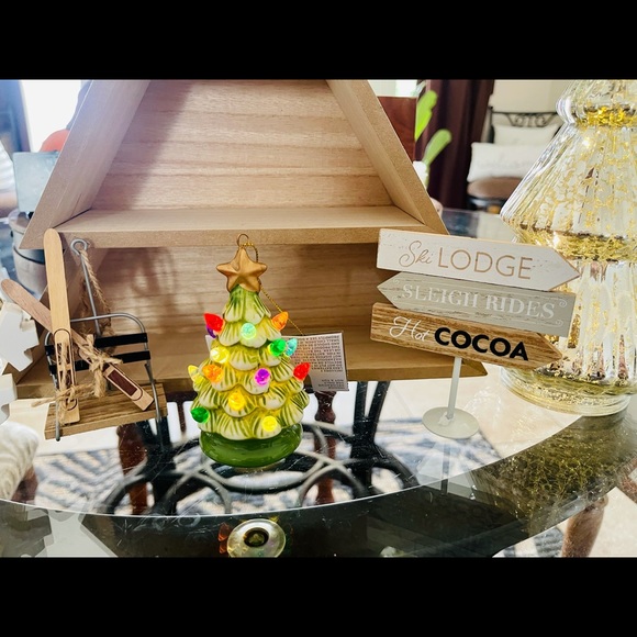 Light up Ceramic Retro Christmas Tree Ornament nwt - Picture 9 of 12